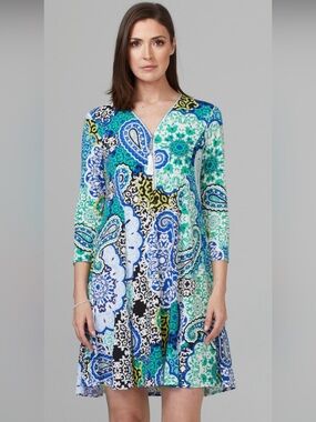 Joseph Ribkoff Paisley Trapeze Dress